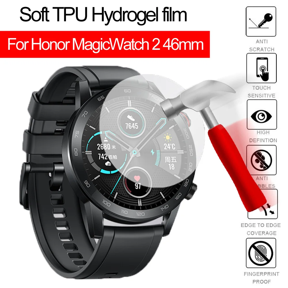 3D защитная пленка из мягкого ТПУ для Huawei Honor Magic Watch 2 1 Pro с полным покрытием против