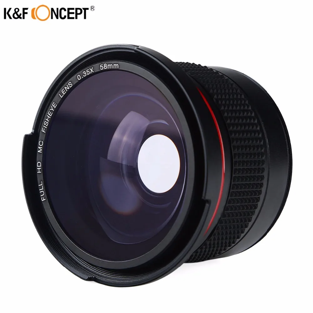 K & F CONCEPT HD 58 мм 0.35x фотообъектив рыбий глаз Широкий формат макро Объективы для Nikon