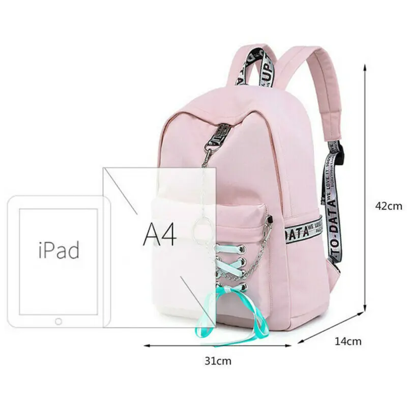 Новинка школьный рюкзак для мальчиков и девочек с USB-портом зарядки дорожная