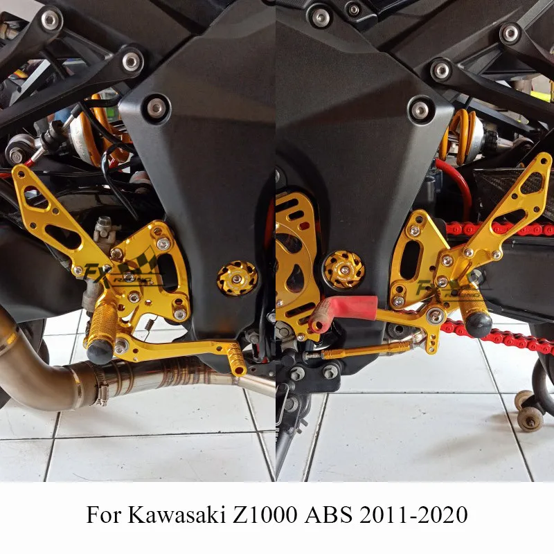 Алюминиевые Регулируемые подножки для мотоцикла Kawasaki Z1000 ABS 2010 2020 CNC набор