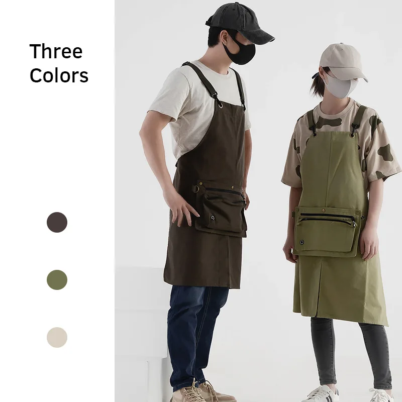 

Adults Biref Apron, Sleeveless Multipurpose Housekeeping Apron with Detachable Straps and Pockets for Women Men