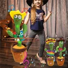 Милая говорящая игрушка, танцующая кукла кактус, говорящая, звуковая запись, повторная игрушка, кавайные кактусы, игрушки для детей, образовательная игрушка, подарок