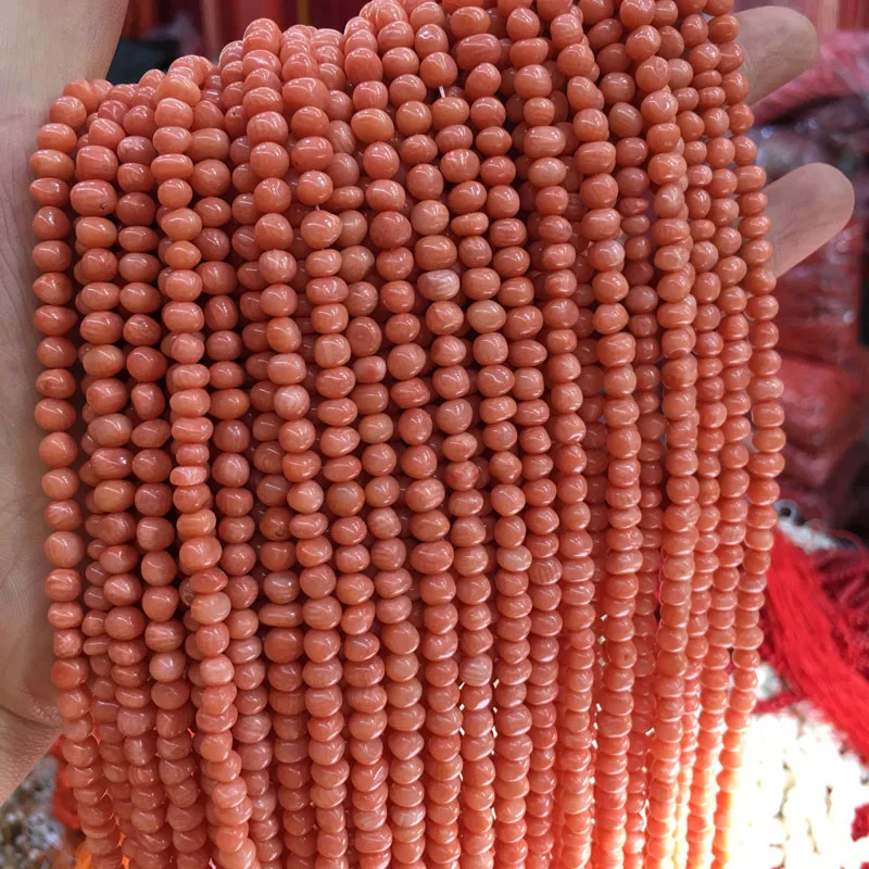 Natural Stone coral beads Round shape loose isolation for Jewelry Making DIY bracelet necklace Accessories | Украшения и