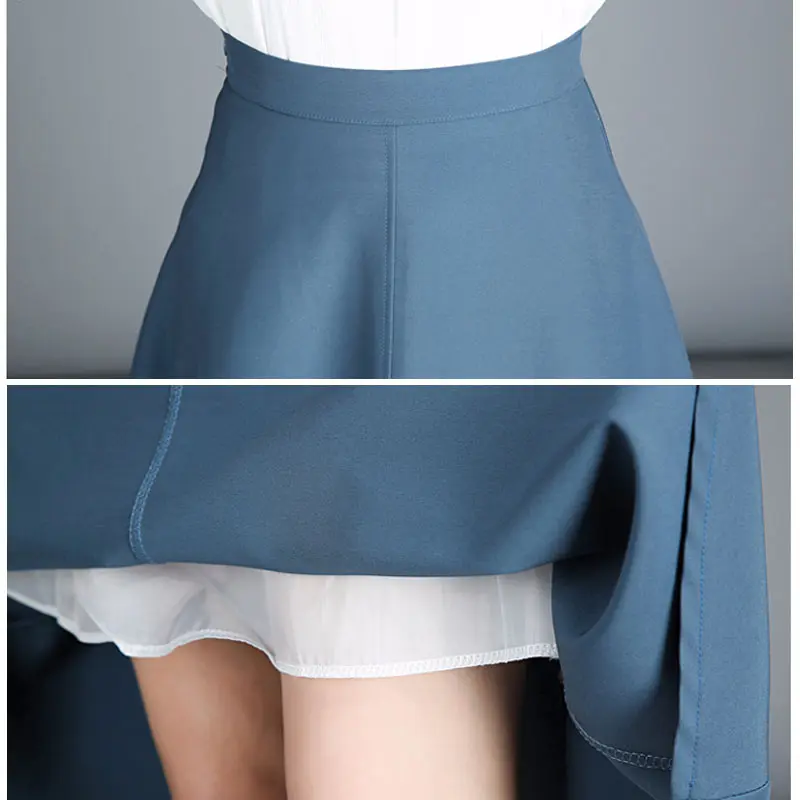 

2021 Summer Skirts Women Korean Fashion Clothing High Waist Black Apricot Skirt Midi Elegant A Line Office Lolita Skirt Autumn