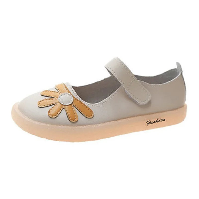 

All-Match Shallow Mouth Ladies Single Shoes Spring And Summer New Style Comfortable Soft Bottom Velcro Flat Shoes