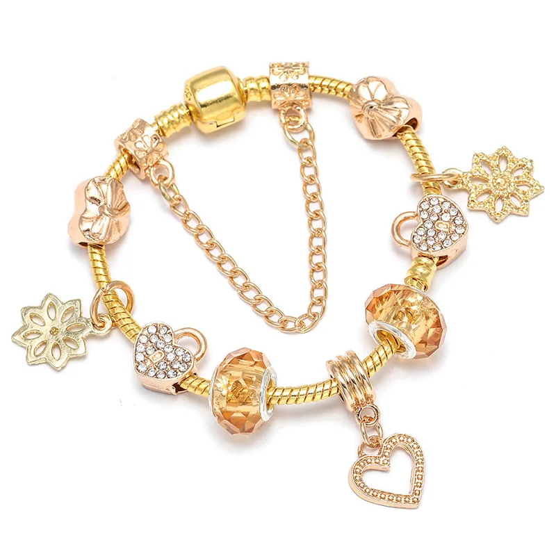 Дропшиппинг дропшиппинг хрустальные бусины в форме сердца Шарм браслет для