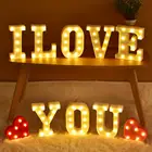 Светодиодные прикроватные настольные лампы для спальни гостиной Алфавит батарея лампа Рождество Романтическая Свадебная вечеринка декоративные буквы огни