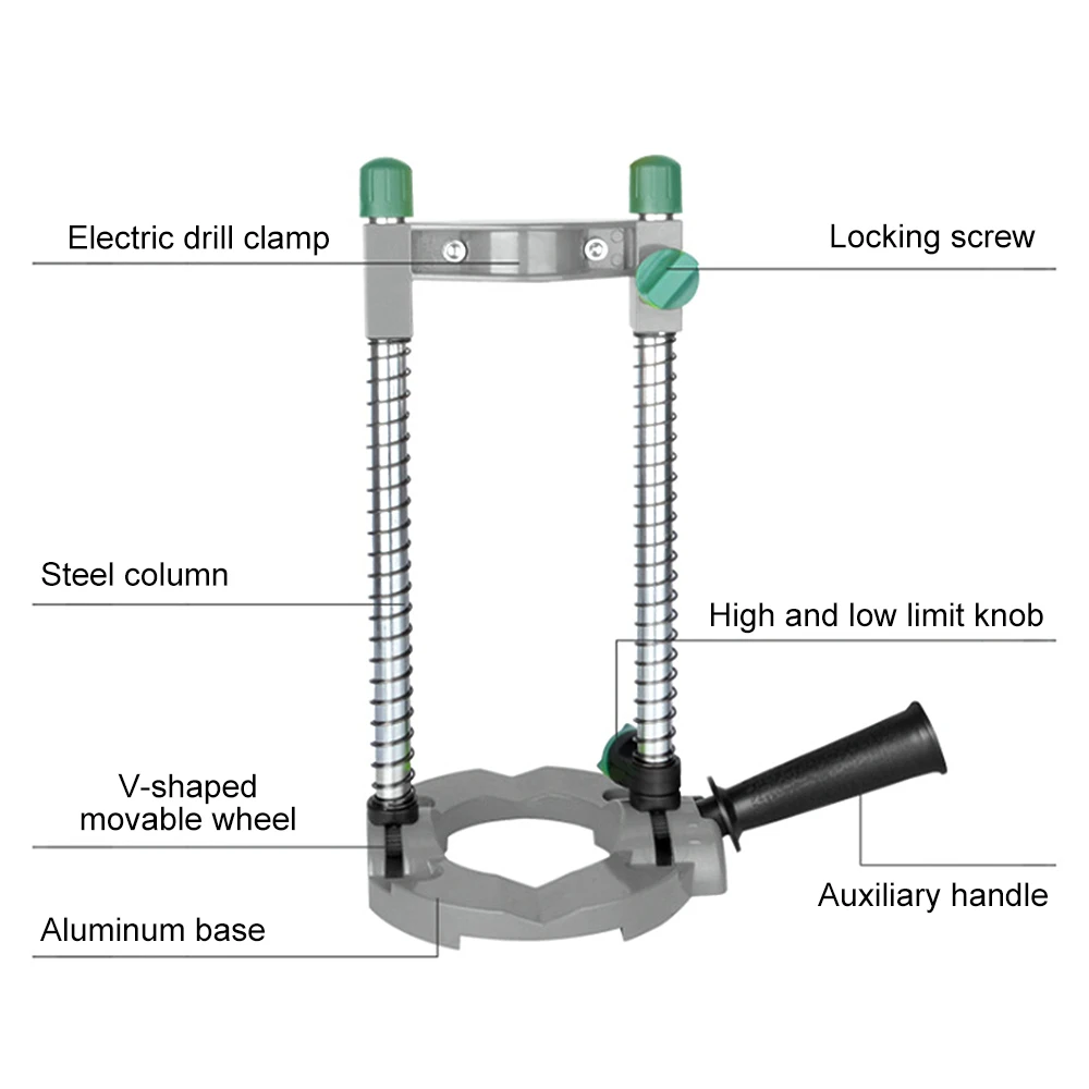 Adjustable Removable Angle Drill Jig Holder Guide Stand Positioning Bracket Rack Steel Aluminum Shelf DIY Tool | Инструменты