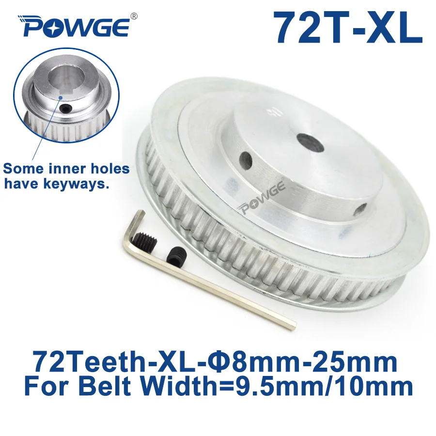 POWGE трапециевидный 72 зубца XL синхронный шкив отверстие 10 мм для ширины Ремень ГРМ