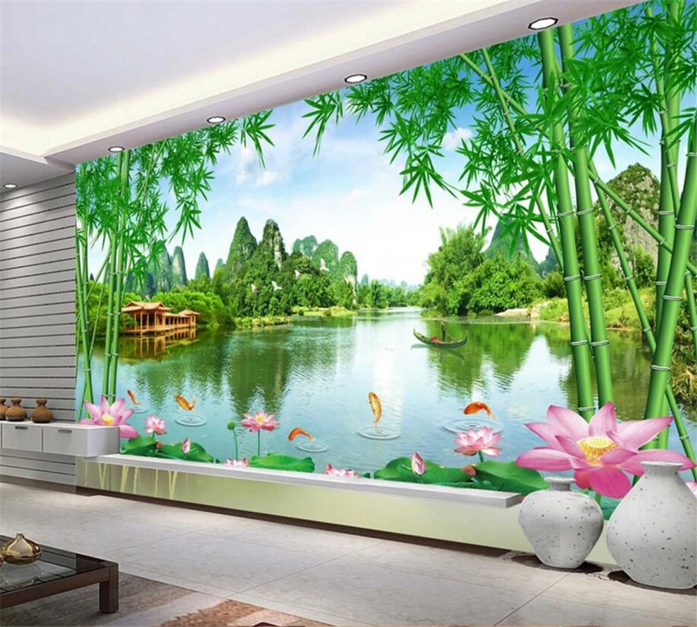 beibehang Large - scale custom wallpaper beautiful scenery Jiangnan good living room TV backdrop home decoration | Обустройство дома