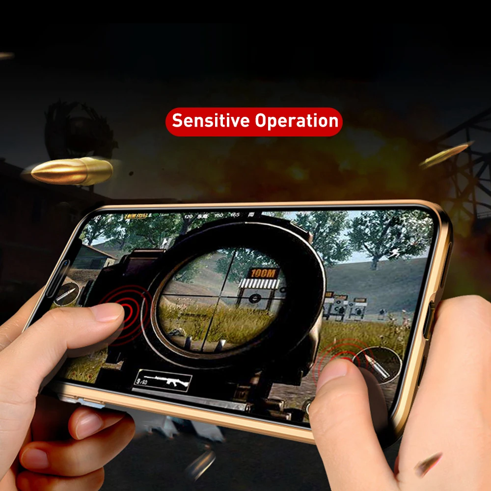 Магнитный двухсторонний стеклянный чехол для iphone 12 11 12Pro Max XR X XS 7 8 6 6S Plus