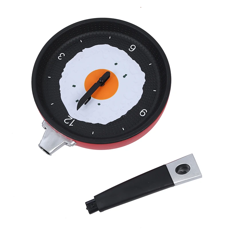 Модная сковорода часы с жареным яйцом Новинка Висячие кухонные кафе настенные