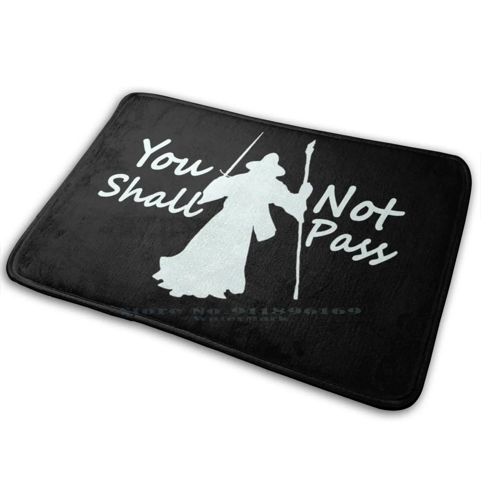 Mat Rug Carpet Anti-Slip Bedroom Entrance Door Gandalf Funny The Wizard Pass Not Fantasy Series Quote Quotes |