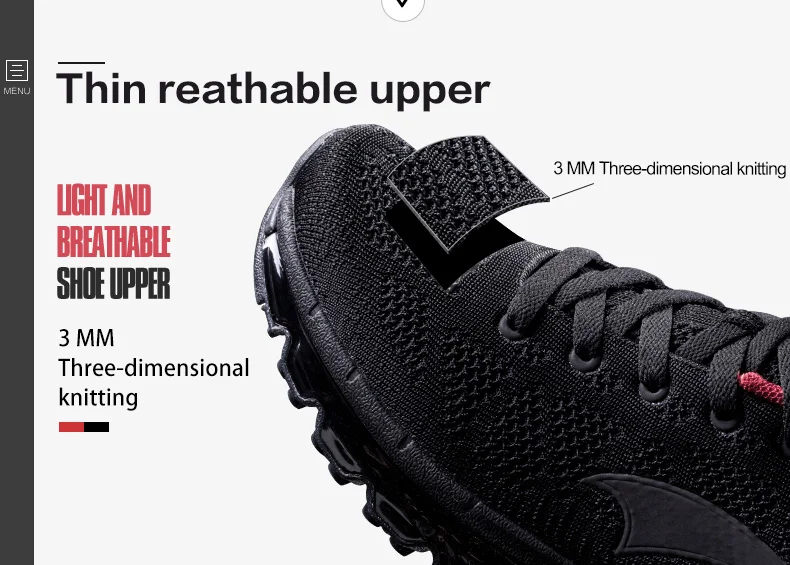 Onemix Sports Shoes for Wonem Air Cushion Running Unisex Jogging Casula Sneakers Men's Walk Breathable Mesh Black Max 47 | Спорт и