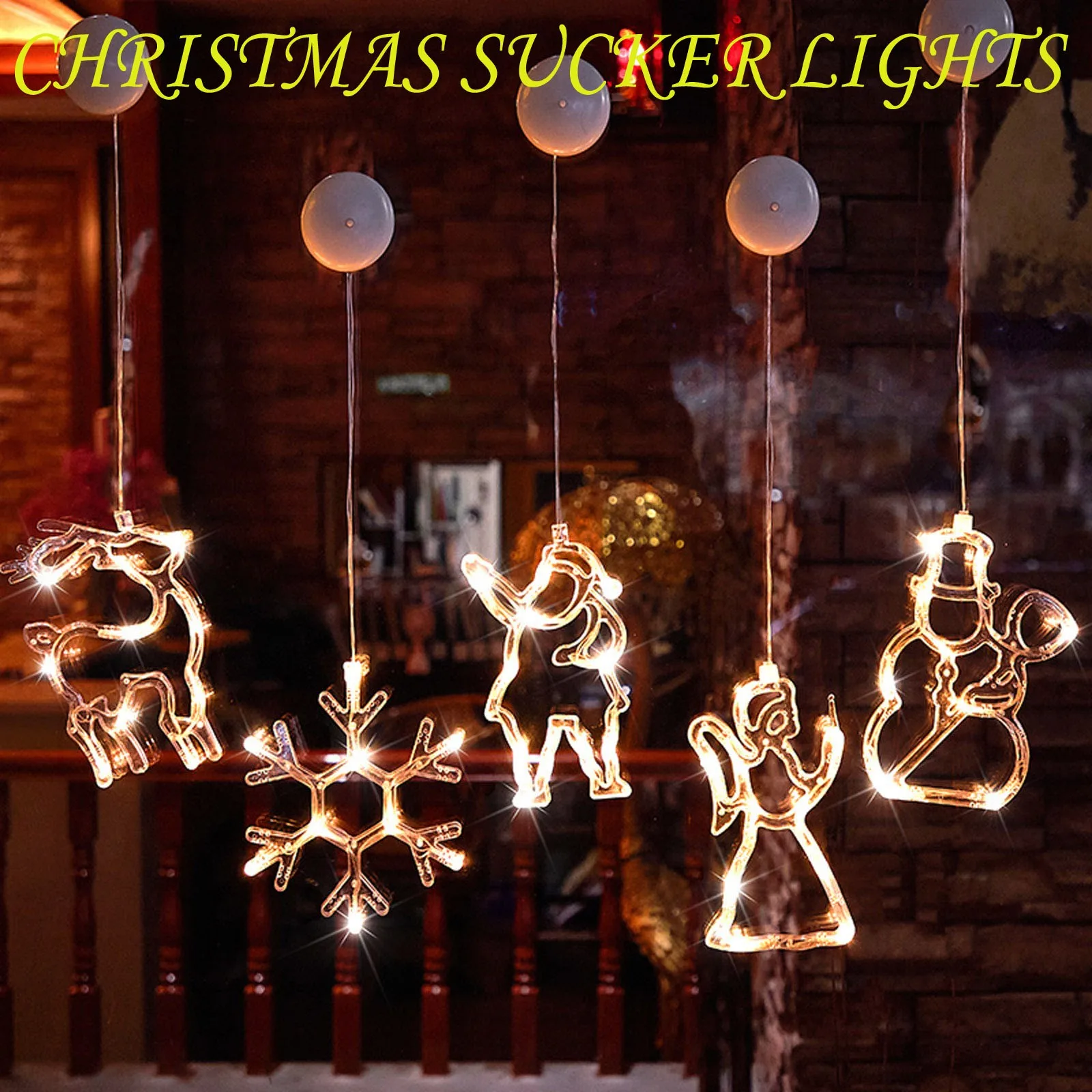 Светодиодная гирлянда с оленем Рождественская в виде снеговика рождественская