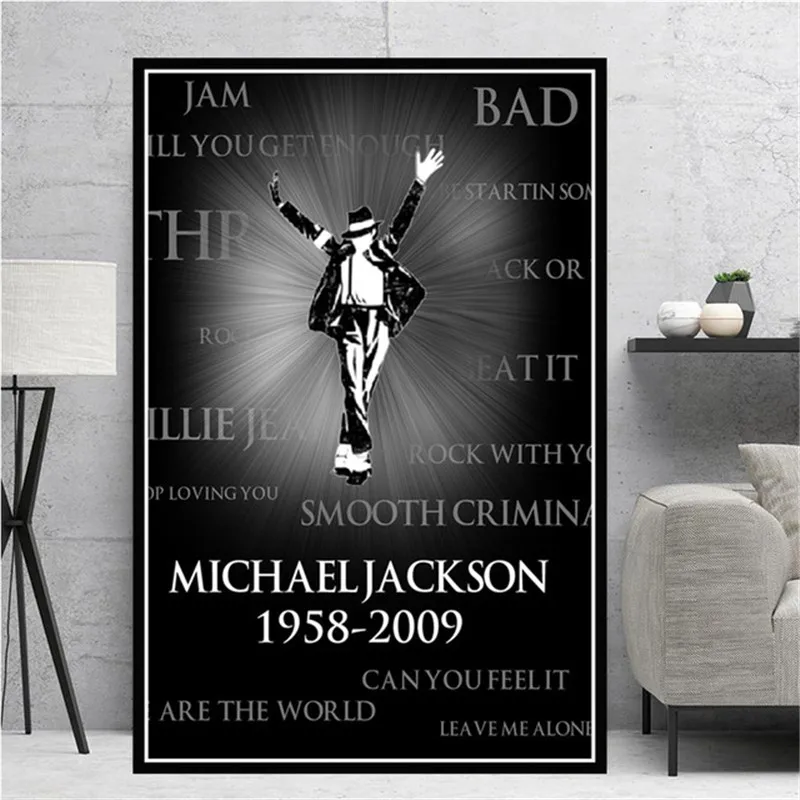 Michael Jackson Rip Musician King Star Canvas Painting Posters And Prints Wall Art Picture Nordic Decoration Home Decor Quadro