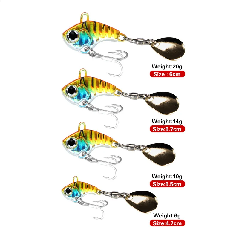 7g10g14g20g Vib Spoon Set Metal Fishing Lures Bait Bass Pike Trout Jig Spinnerbait Sequins Vibrating Whopper Plopper Pesca HOT