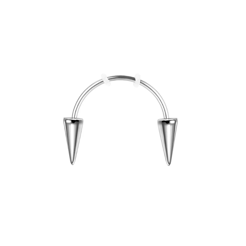

Nail Stainless Steel Smiley Piercing Jewelry Septum Piercing Body Decorations Vampire Fangs Zombie Teeth