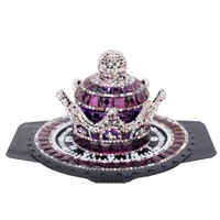 crystal crown car fragrance diffuser perfume bottle holders ornaments interior decoration car home office air fresheners