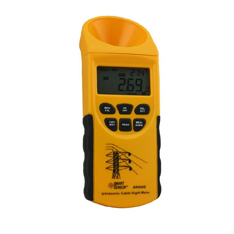 Профессиональный умный датчик высоты AR600E ультразвуковой измеритель кабеля 6