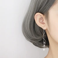 obear star earrings siver plated wedding drop earrings for women s925 simple fine jewelry