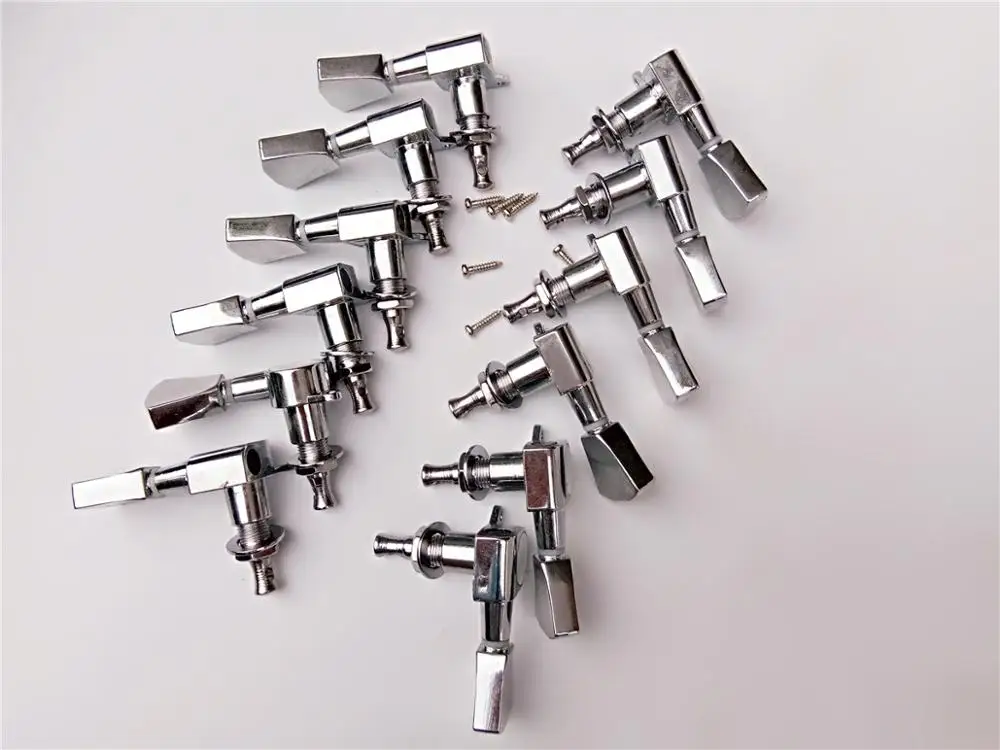 Новинка хромированные тюнеры для электрогитары с квадратной ручкой 12 струн 6 л + р