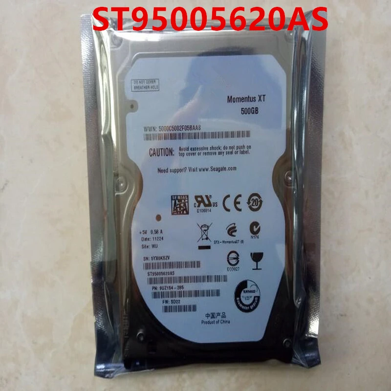 Original New SSHD For Seagate 500GB 2.5" SATA 3 Gb/S 32MB 7200RPM 9.5MM For Internal Hard Disk For Notebook HDD For ST95005620AS