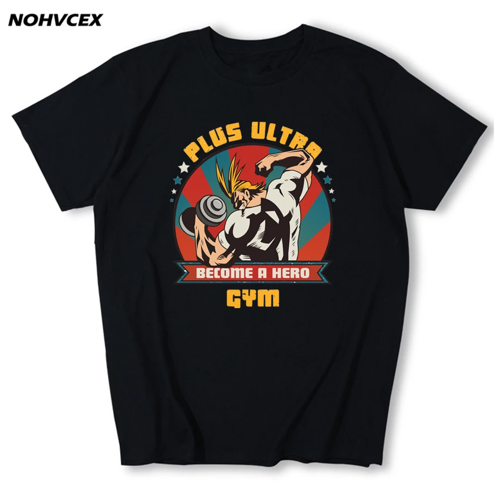 Забавная футболка с короткими рукавами и круглым вырезом All Might My Hero academic|Мужские