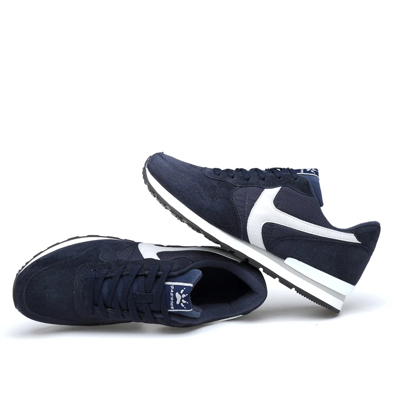 Удобные мягкие мужские кроссовки замшевая кожаная мужская обувь для бега