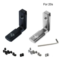10pcs 20pcs 20s l shape inner corner connector joint bracket for 2020 aluminum profile with slot 6mm