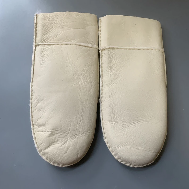 2021 Winter Women's Warm Mittens 100% Genuine Sheep Fur Gloves Natural Wool Sheepskin Thickened Outdoor | Аксессуары для