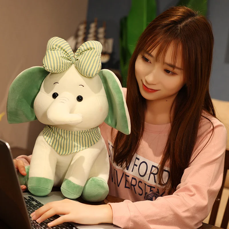 

1pc 25-45cm Lovely Elephant Plush Toys Cartoon Animals Stuffed Elephant Pillow Soft Doll Kawaii Baby Toys for Children Kids Gift