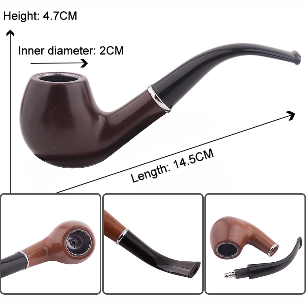 Черное дерево классическая деревянная табачная труба с кольцом молоток сигара