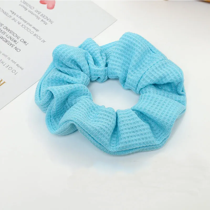 Light Blue Модная резинка для волос, держатель для конского хвоста, Женская веревка для волос, кольцо, 1 шт., резиновые ленты эластичные, золотисто-черная повязка на голову, вереск, аксессуары для волос - Цвет: Light Blue