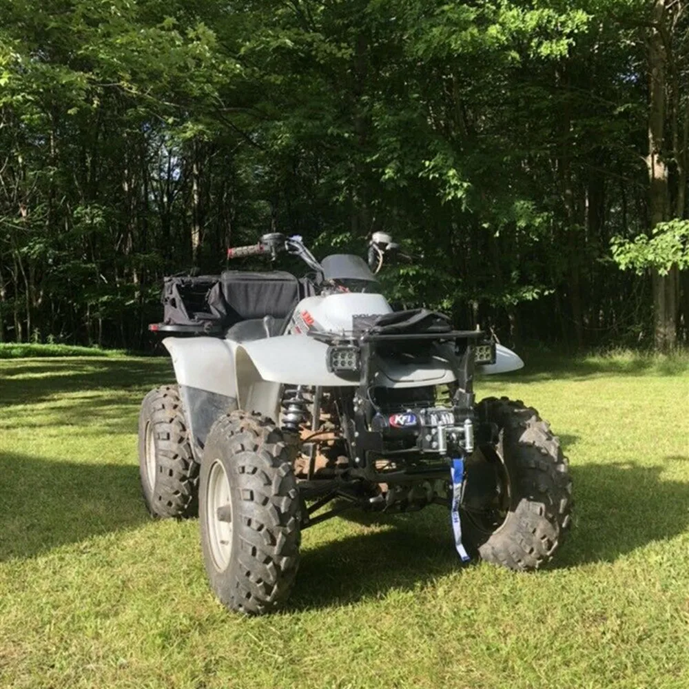 Черная задняя стойка сумка посылка поддержка хранения пакет назад ATV для Yamaha Big Bear 400 для Polaris 300 для Can-Am Outlander 400