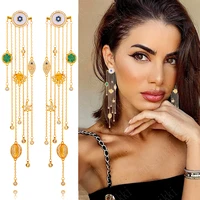 shiny long chain african dress earring ocean collection charm 2021 trendy full aaa cz engagement party fashion jewelry