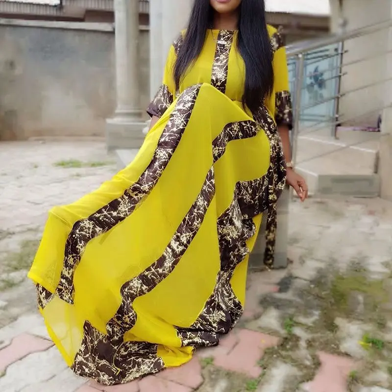 Boho пляжное платье большого размера в африканском стиле с принтом и поясом более d