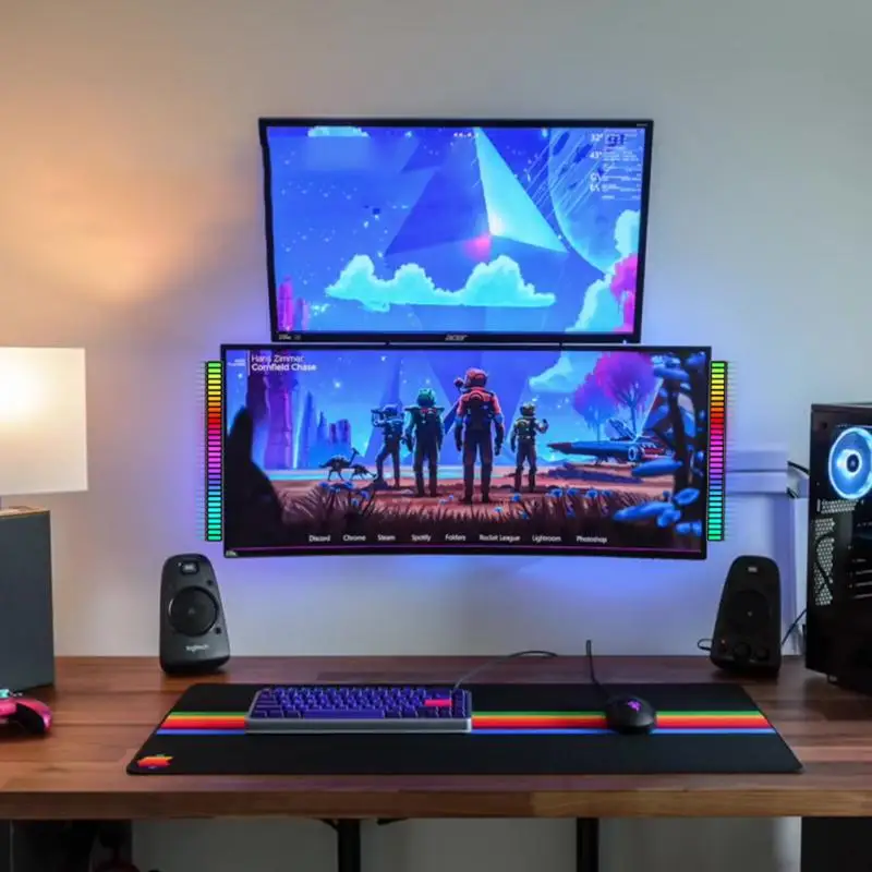Автомобильный атмосферный RGB-светильник цветной светодиодный звук музыка USB
