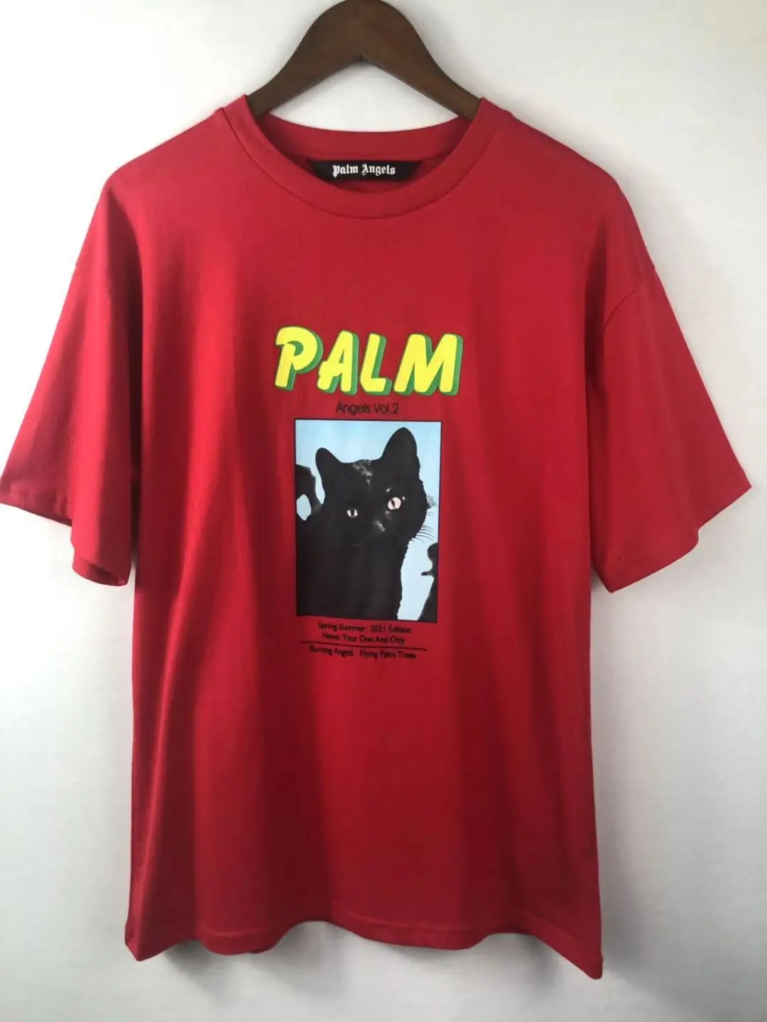 

Palm Angels letter printing couple street hip-hop popular simple wild men and women short-sleeved T-shirt 5646456