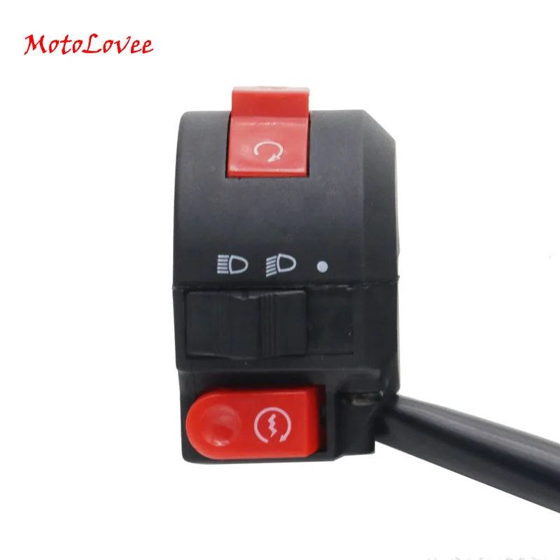 

Motolovee Universal 22MM Motorcycle Switches Turn Light Headlight Start Buttons ATV Motobike Handlebar Controller Switch