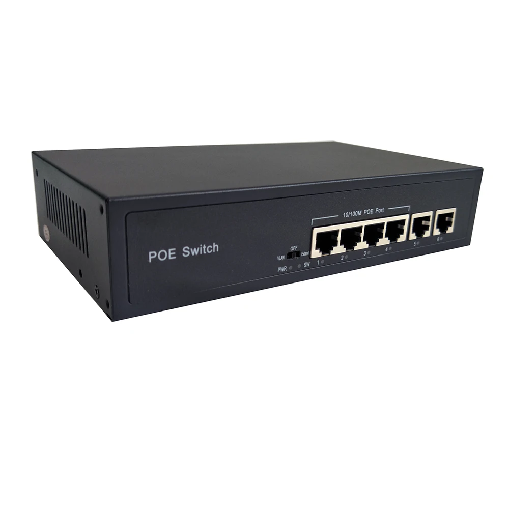 4ch POE переключатель 2ch RJ 45 uplink порт 10/100Mpbs Мини Power over Ethernet IEEE802.3af 60W 48V|power ethernet|power