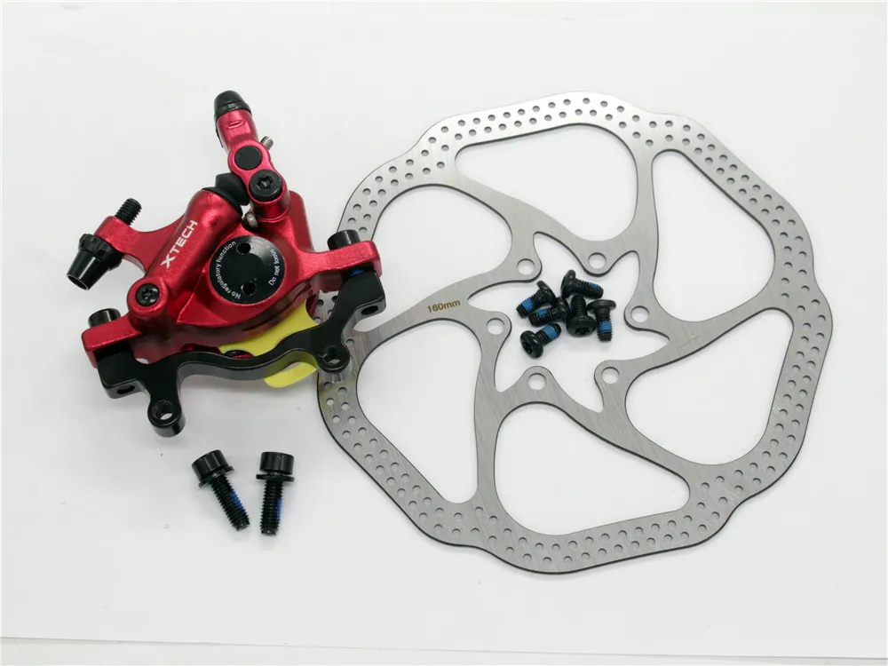 Red Rear HS1 Zoom HB-100 MTB велосипедный тормоз HB100 велосипедные тормоза суппорт w роторы запчасти для велосипеда гидравлический поршень двухсторонний диск Диаметр 160 мм - Цвет: Red Rear HS1