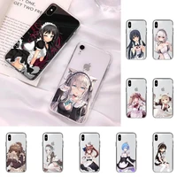 toplbpcs cartoon cute maid girl phone case for iphone 11 12 13 mini pro xs max 8 7 6 6s plus x 5s se 2020 xr cover