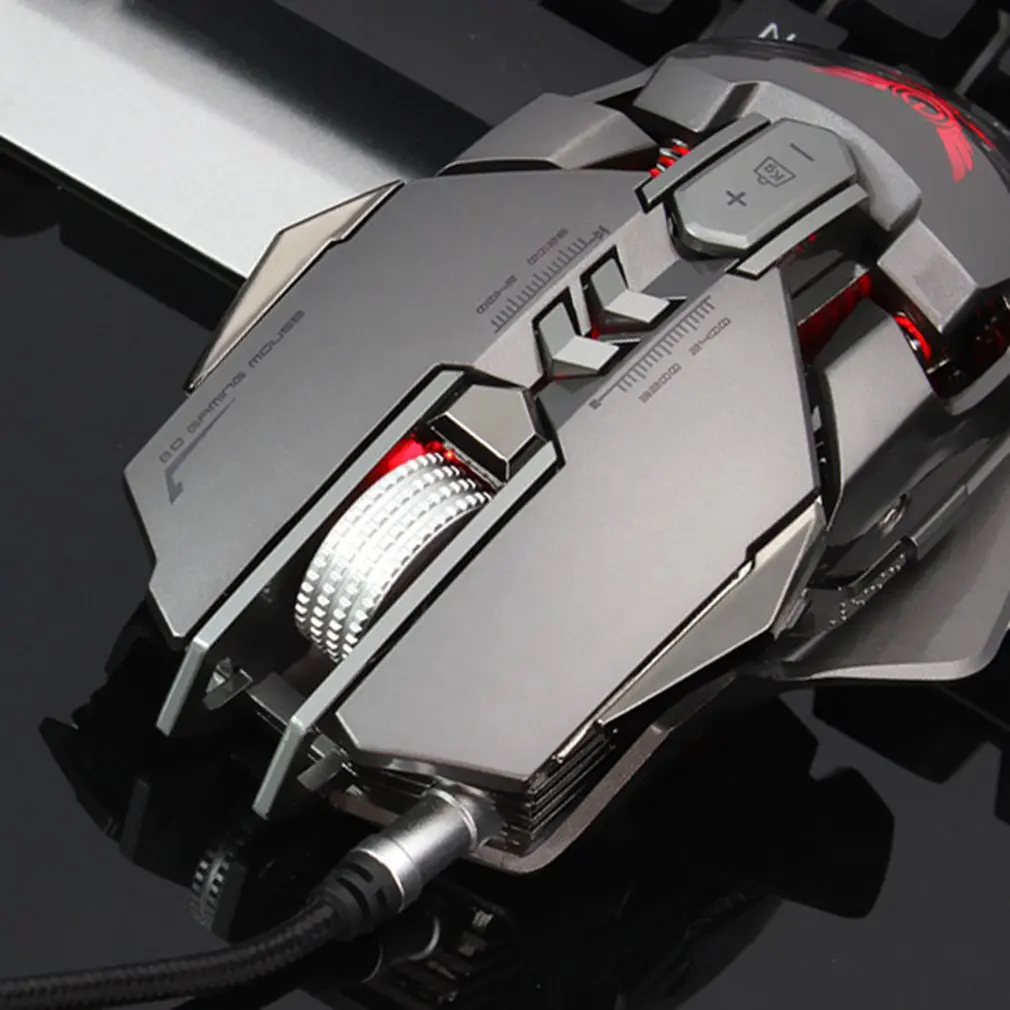 Mechanical Gaming Mouse Game Inexpensive Mice Adjustable 4000 dpi 7 Programmable Keys LED Backlight | Компьютеры и офис