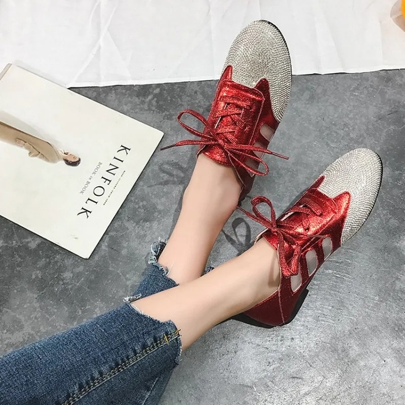 

Women Casual Shoes Female Leather Hollow Loafers Shoes Fashion Slip On Shallow Flats Shoes Mujer Chaussure Femme J16-31