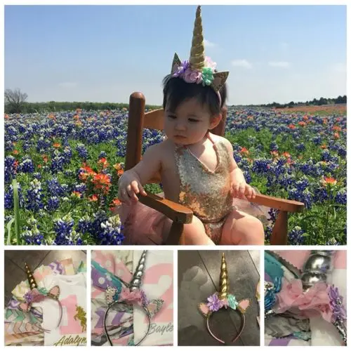 Детский волшебный головной убор из рога единорога для вечерние повязка на голову