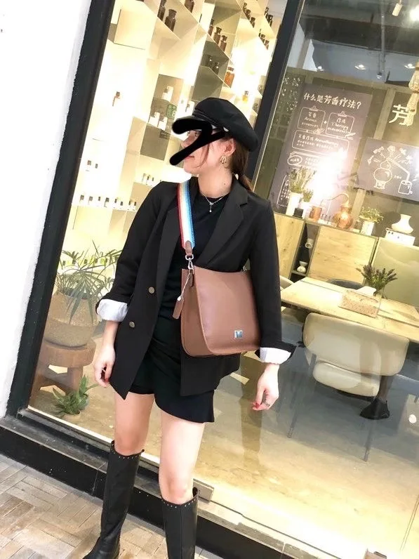 

free shipping 2020 the new style fashion joker genuine cow leather women one shoulder bag crossbody bag29 cm 6color