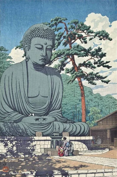 

Vintage the Great Buddha at Kamakura Retro Metal Tin Sign 8x12 Inch Home Kitchen Bar Pub Wall Decor