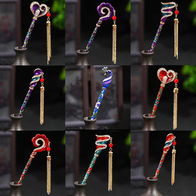 Женская винтажная тиара с вилкой разноцветная повязка на голову сердцем и