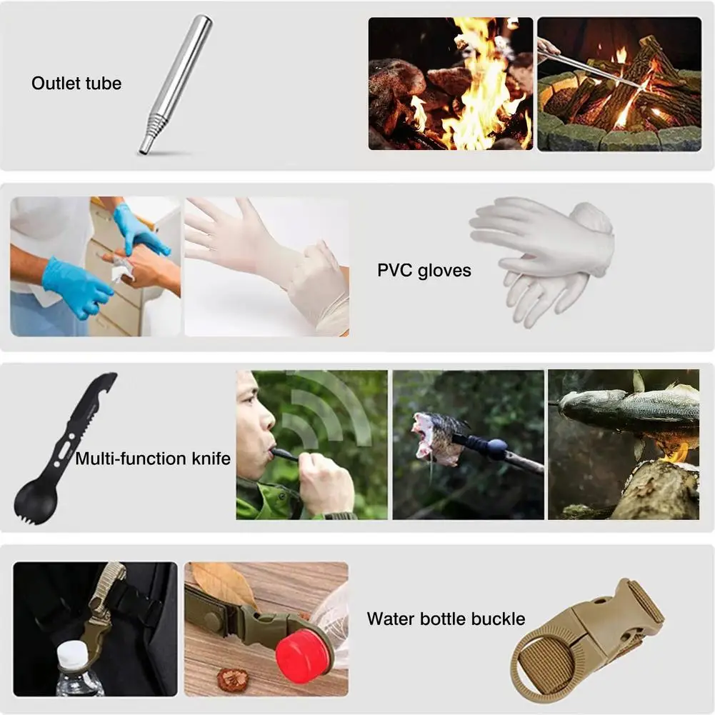 Набор для выживания в чрезвычайных ситуациях аварийный набор полевых условиях